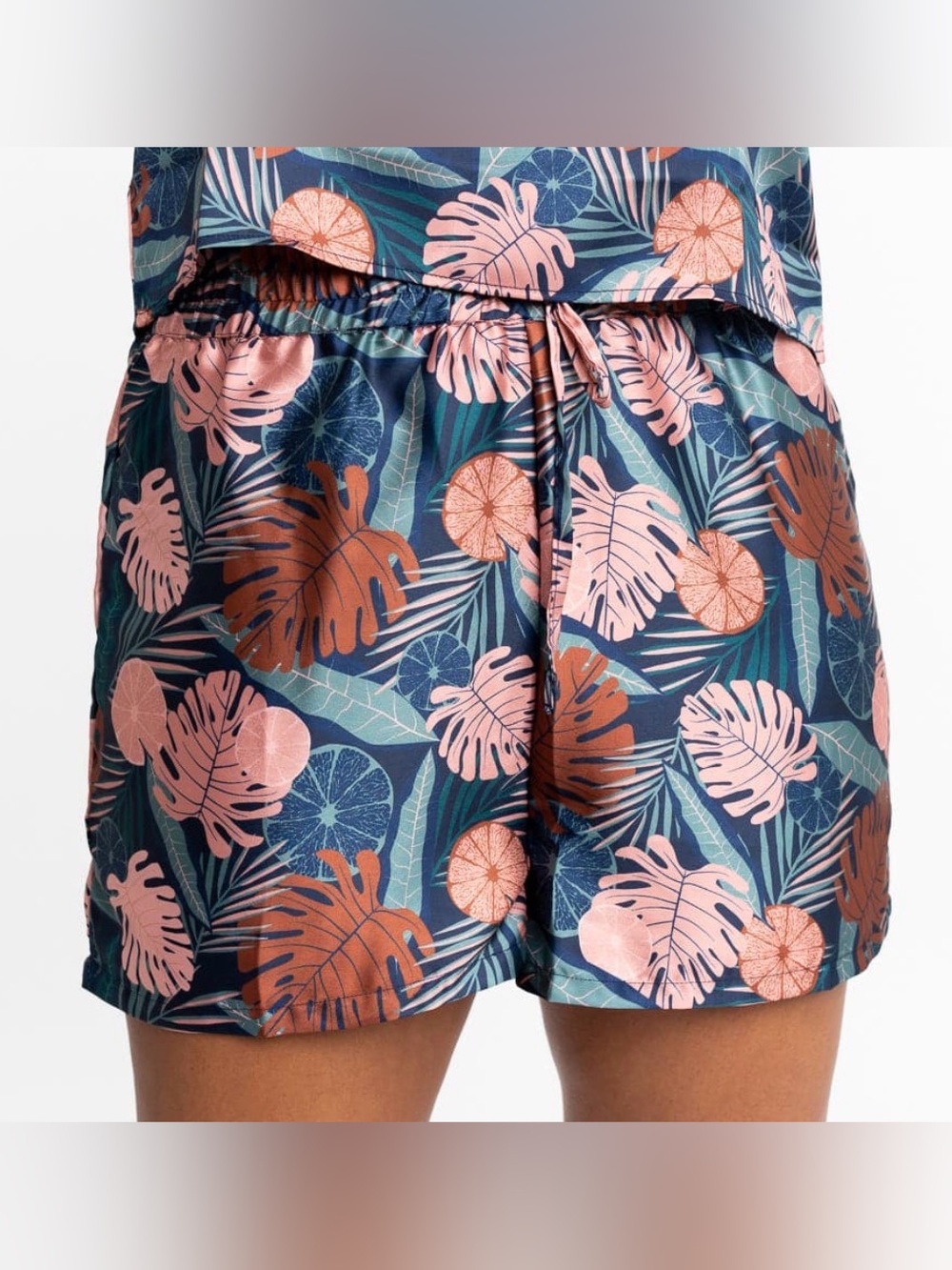 GyalBashy Recycled Polyester Lucia Silky Printed Lounge Shorts